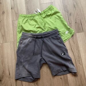 Bundle pair lot two Nike shorts both M SB Jordan heavy fading on gray small